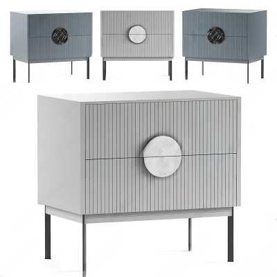 现代烤漆床头柜3D模型下载